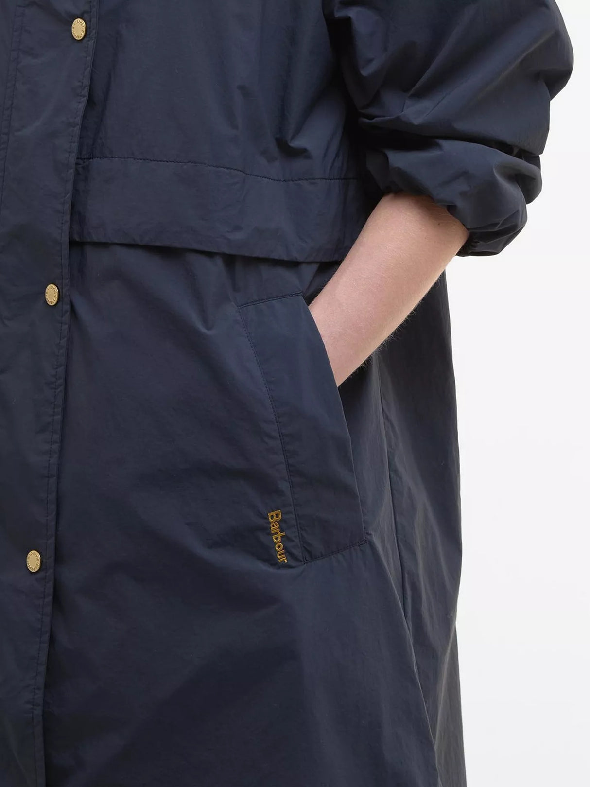 Barbour Naboo Women's Knee Length Showerproof Jacket - Dark Navy - UK 16