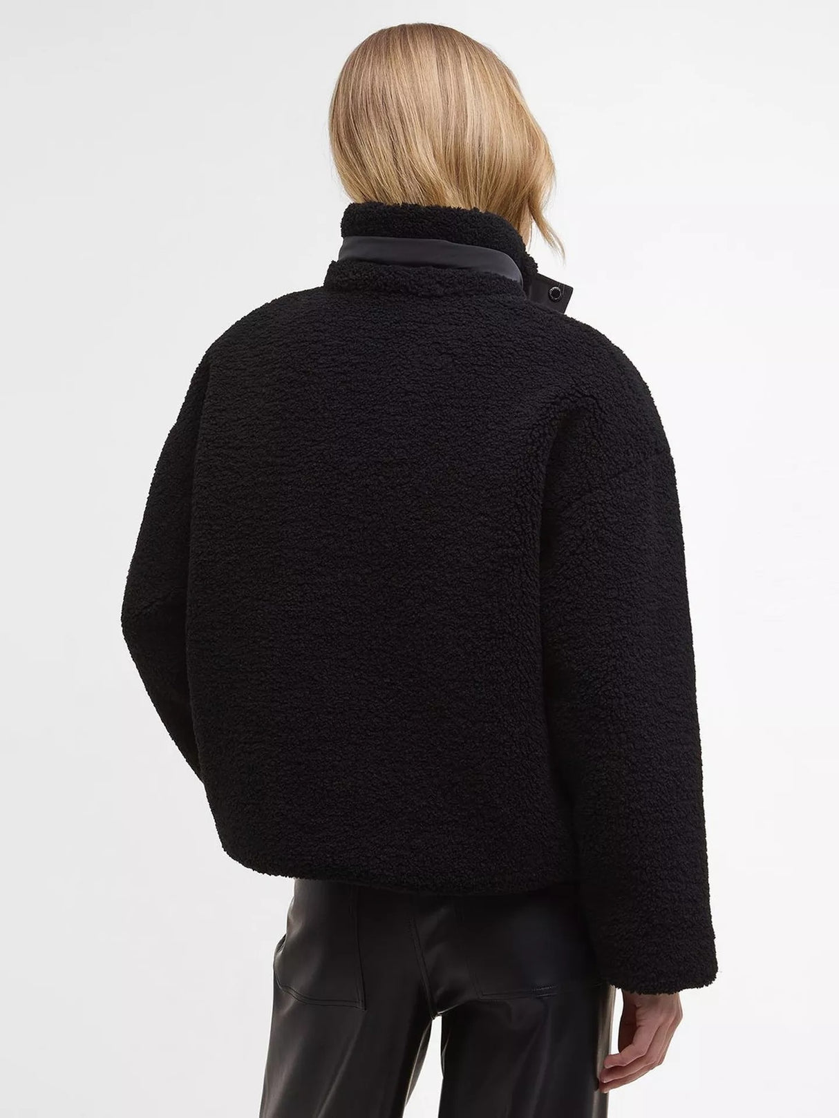 Barbour Palma Women's Cosy Warm High Neck Oversized Fleece - Black - UK 10