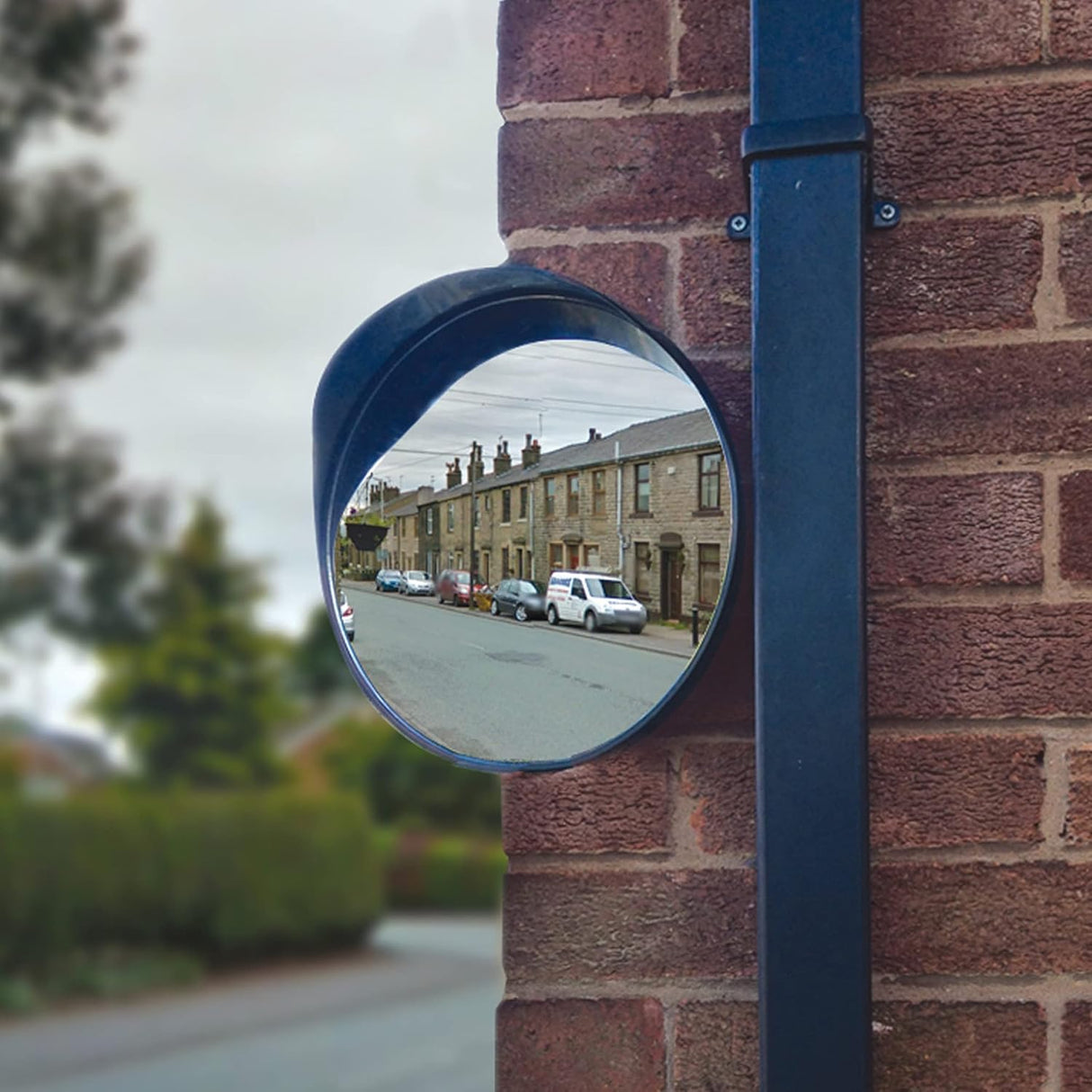 Streetwize Driveway Round 60cm Convex Parking Blind Spot Mirror - Black