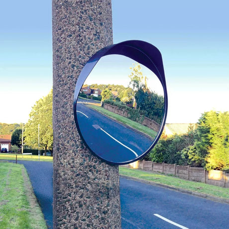 Streetwize Driveway Round 60cm Convex Parking Blind Spot Mirror - Black
