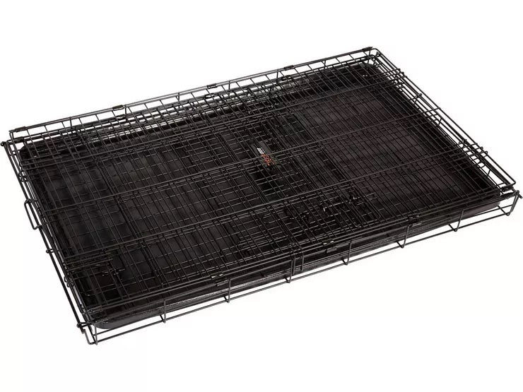 RAC Metal Fold Flat Crate With Plastic Tray H62 x D91 x W56 cm Black - Large