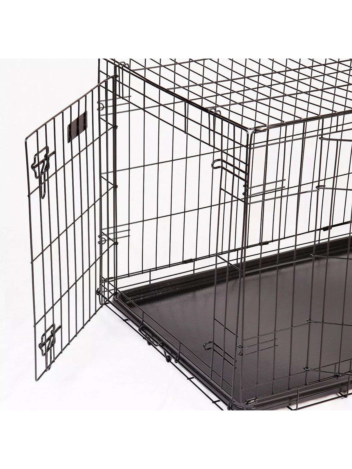 RAC Metal Fold Flat Crate With Plastic Tray H62 x D91 x W56 cm Black - Large