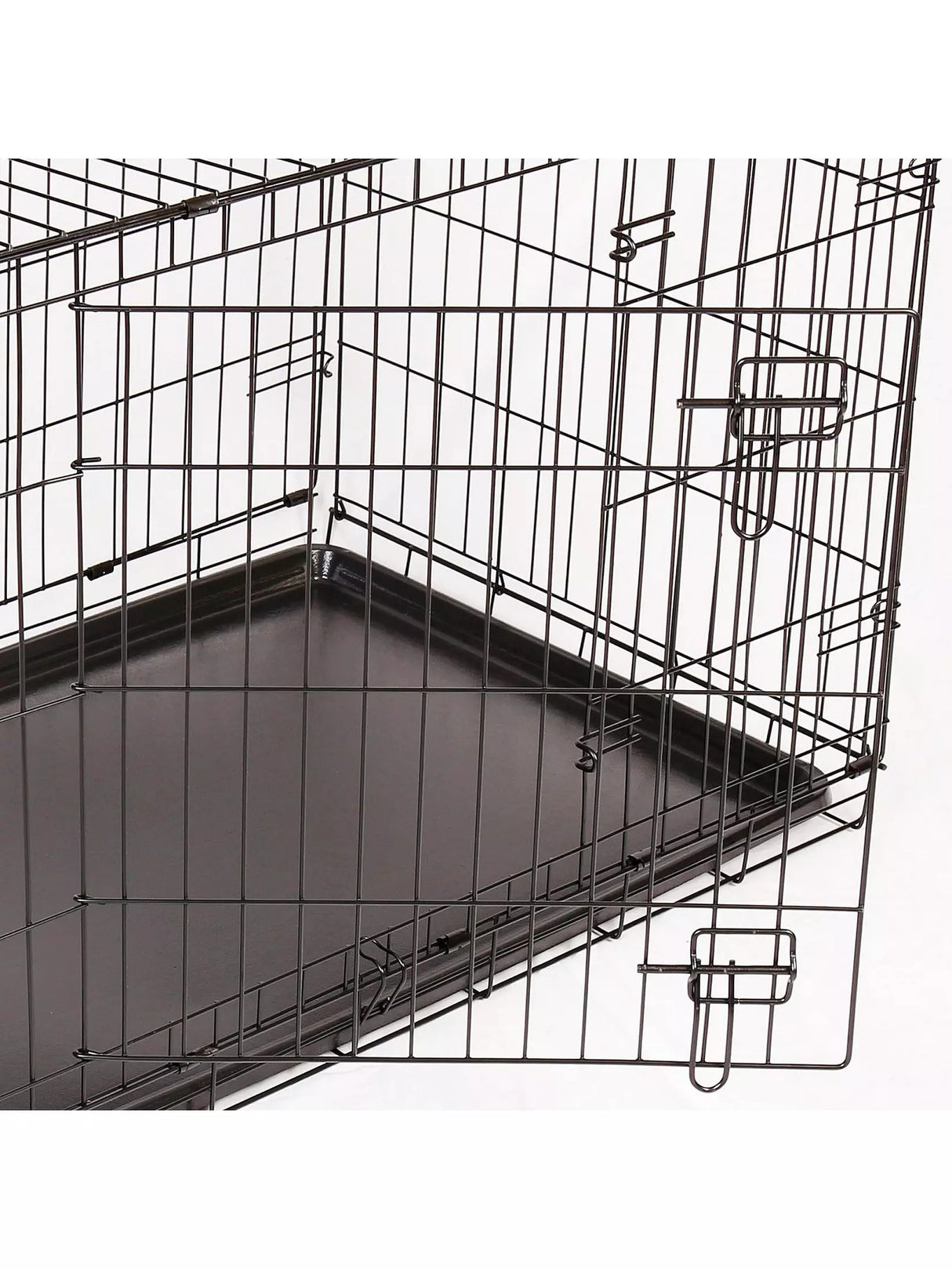 RAC Metal Fold Flat Crate With Plastic Tray H62 x D91 x W56 cm Black - Large