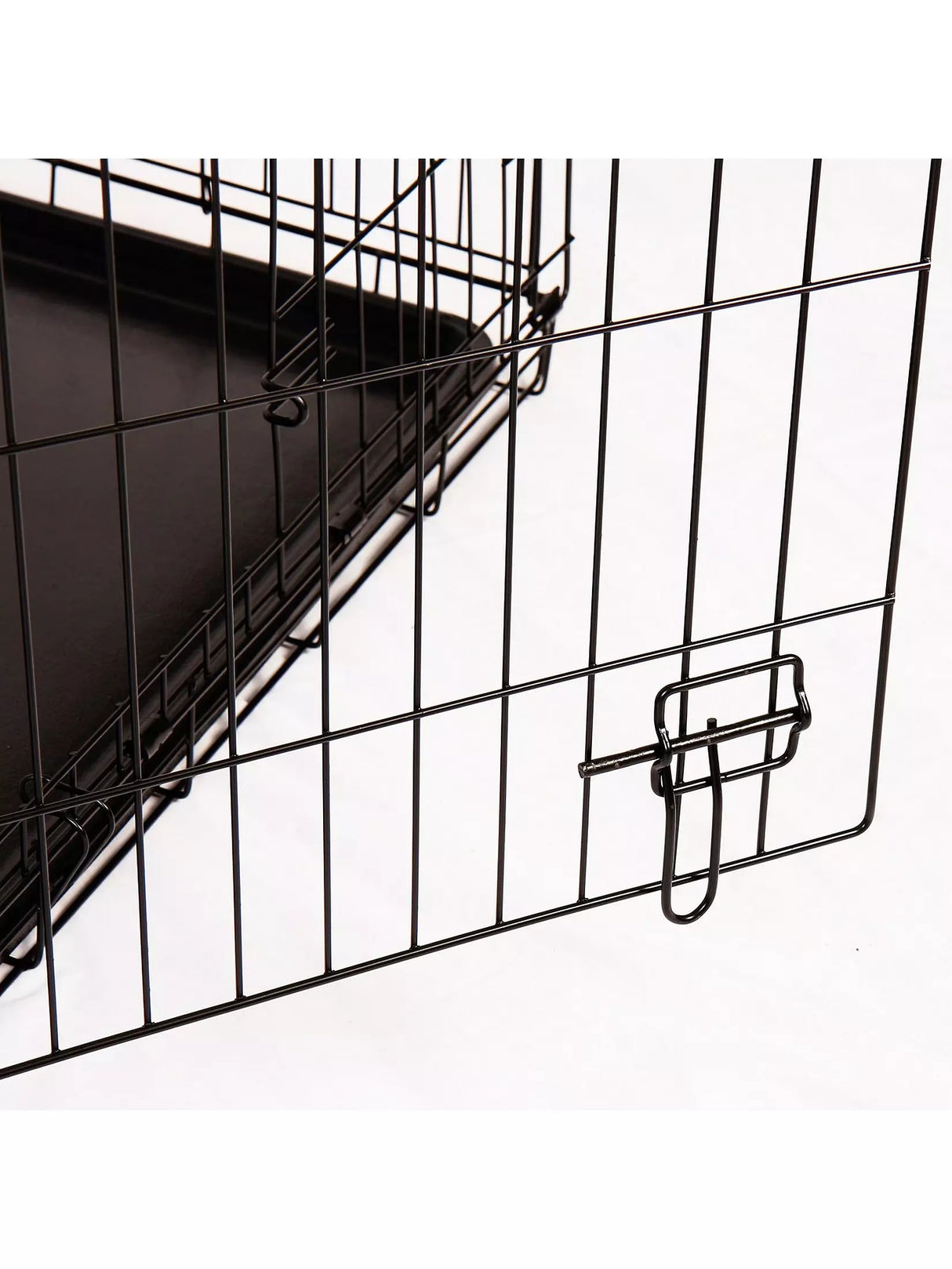 RAC Metal Fold Flat Crate With Plastic Tray H62 x D91 x W56 cm Black - Large