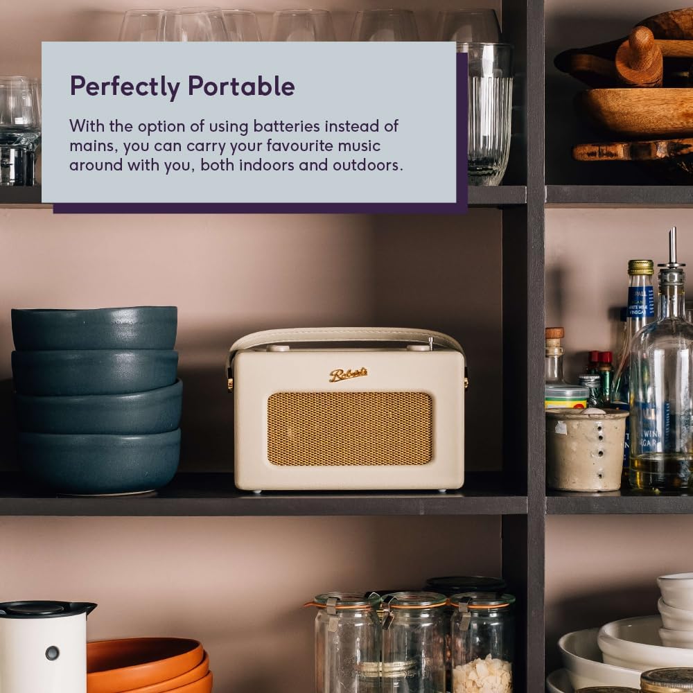 Roberts Revival iStream 3L DAB+/FM Portable BT Smart Radio - Pastel Cream