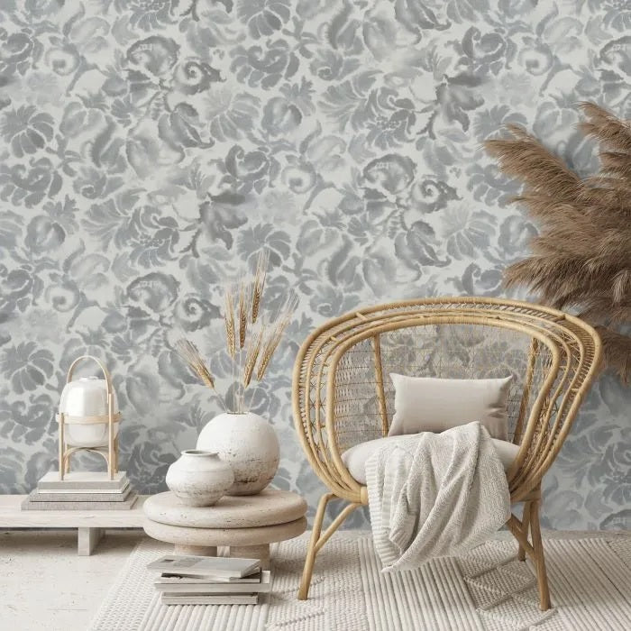 Designers Guild PDG1043/07 Katagami Watercolour Wallpaper L10 x W70cm - Grey