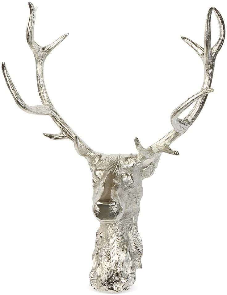 Culinary Concepts Wall Mounted Stag Head H60 x W48 x D25cm - Silver