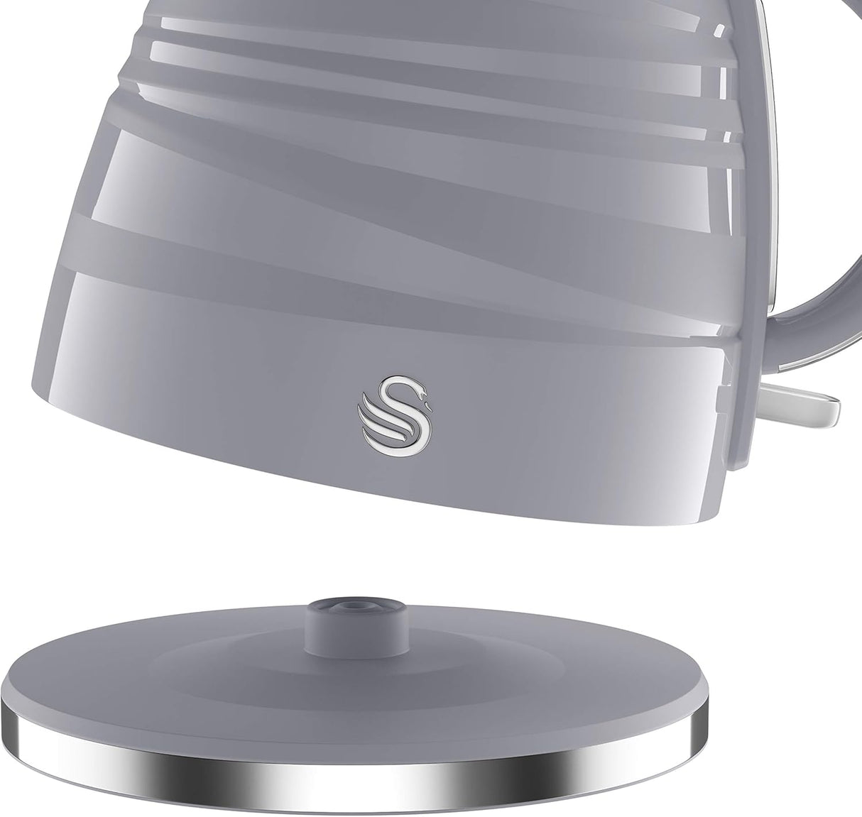 Swan Symphony 1.7L Rapid Boil Cordless Jug Kettle 3000W - Matt & Gloss Grey