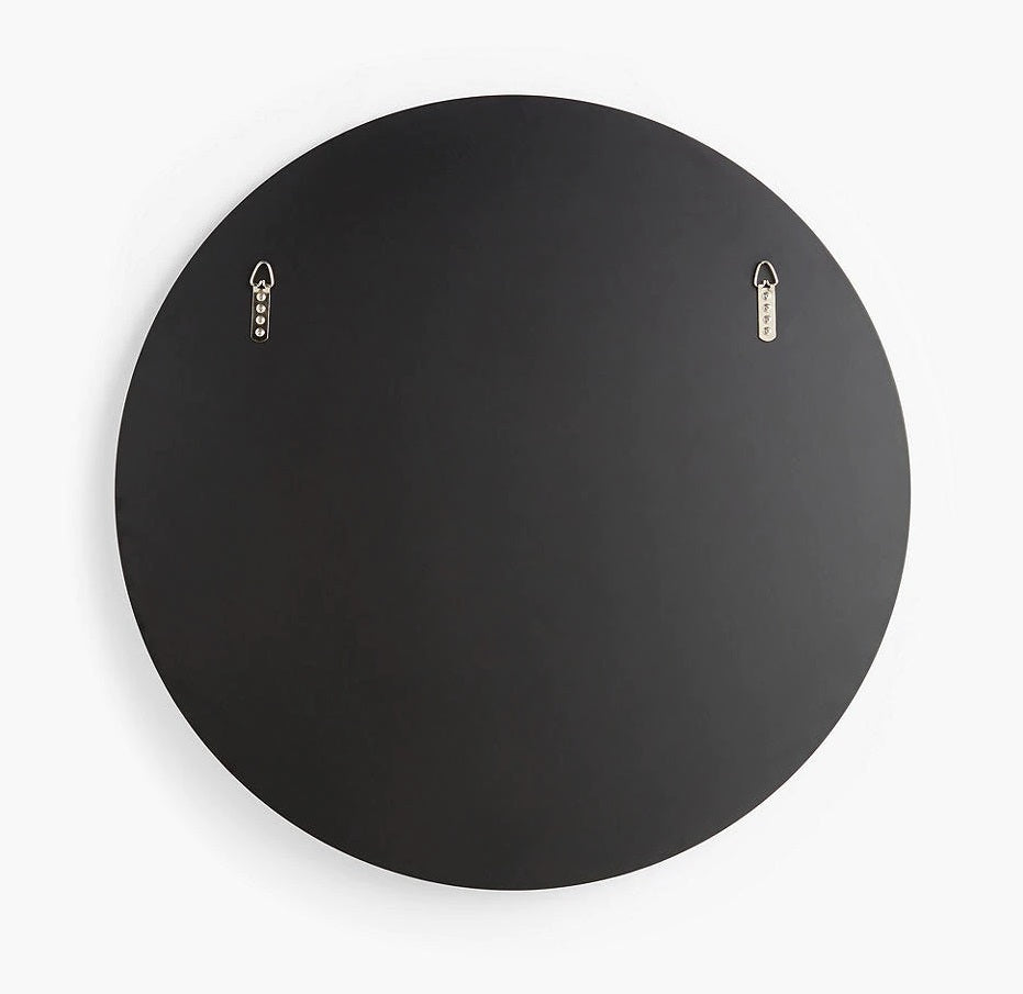 John Lewis & Partners Decorative 80cm Round Abstract Art Wall Mirror - Blue