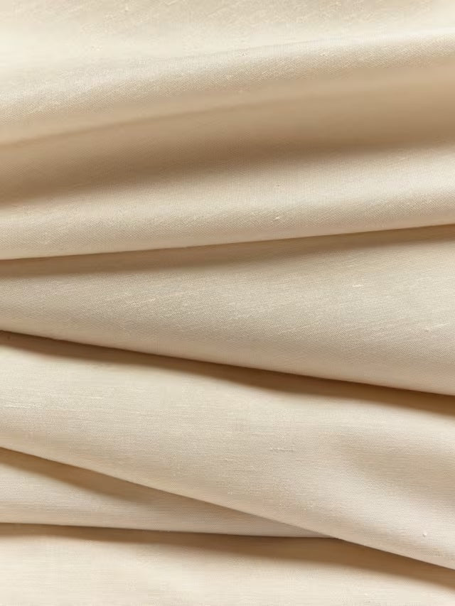 John Lewis Faux Silk Slub Blackout Eyelet Curtains W228 x D137cm - Champagne