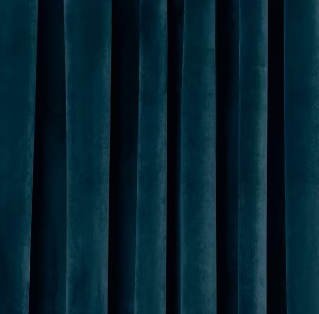 John Lewis Velvet Pair Lined Pencil Pleat Curtains W228 x Drop 228cm - Teal