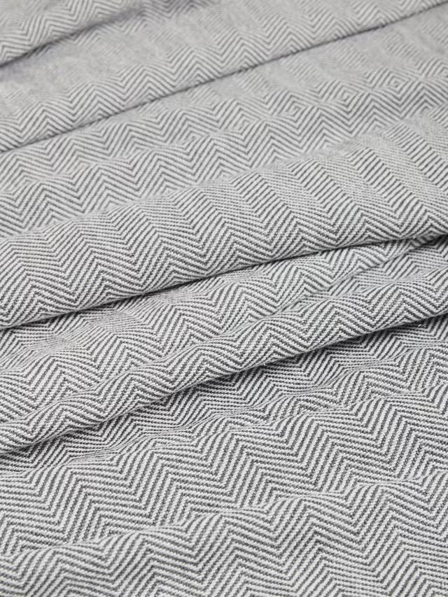 John Lewis Herringbone Weave Lined Pencil Pleat Curtains W167 x D137cm Slate