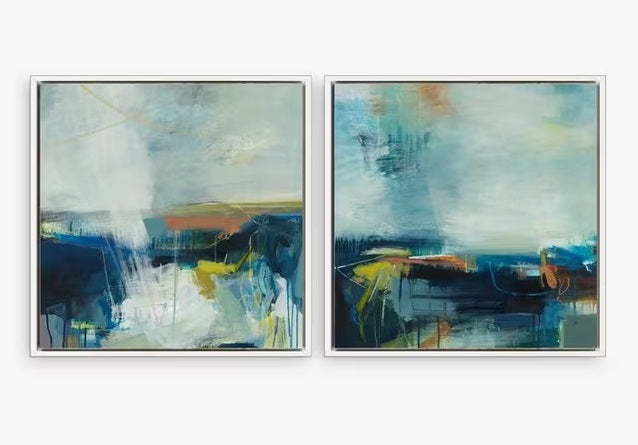 Alice Sheridan Finding Light & Space Framed Canvas Prints 64 x 64cm - Set 2