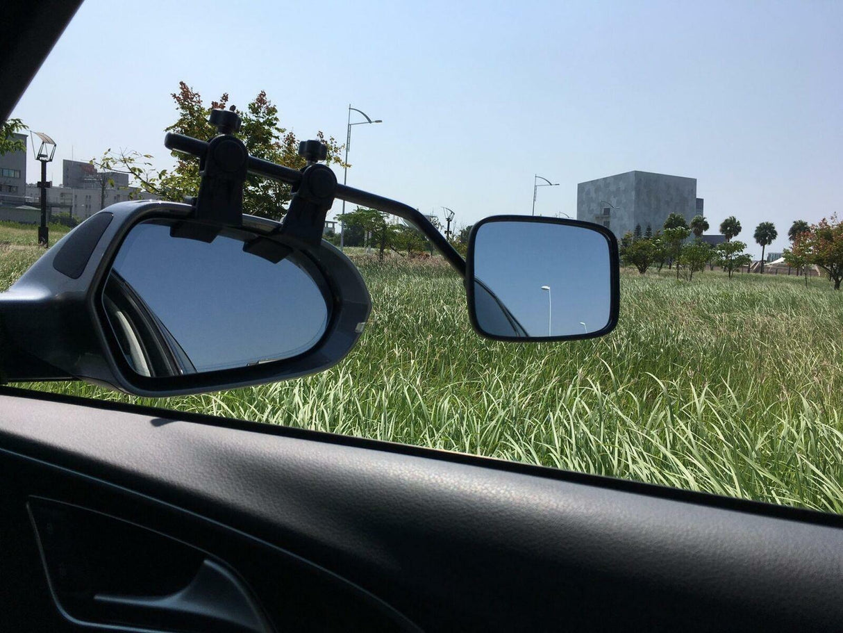 Falcon Universal Mirrors Easy Fit Super Steady Mirror Set of 2 - Black - Kazoop