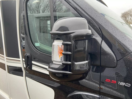 Milenco Lond Arm Black Mirror Protectors for Fiat Ducato/Peugeot Boxer 2007+