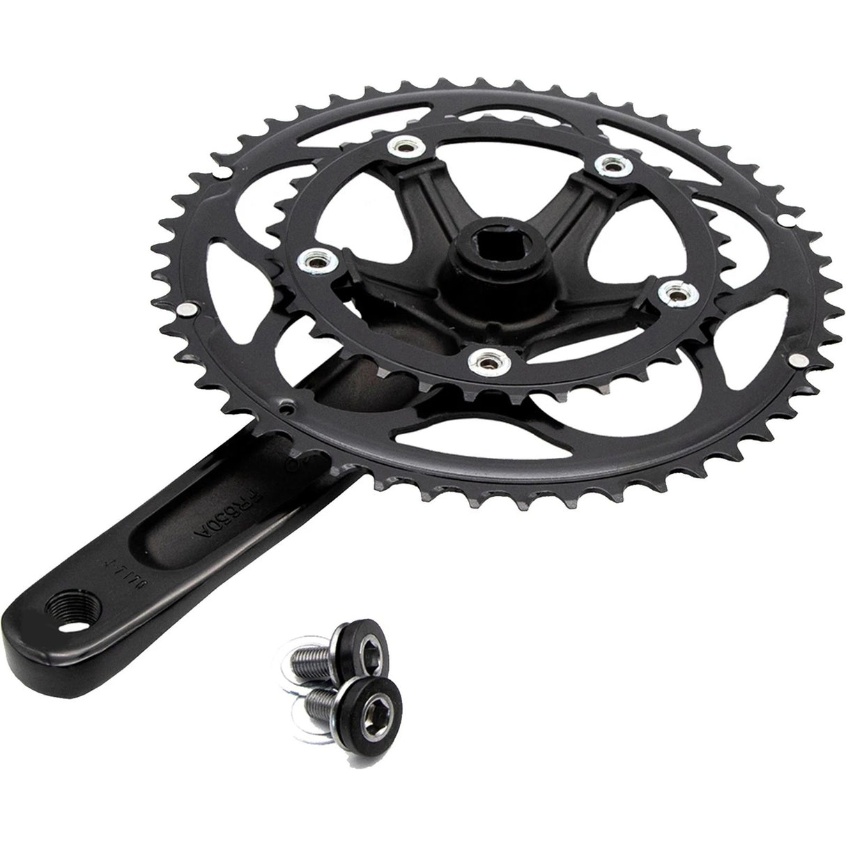 KranX FR650S 34/50T Alloy Compact 170mm 10-Speed Road Chainset in Black