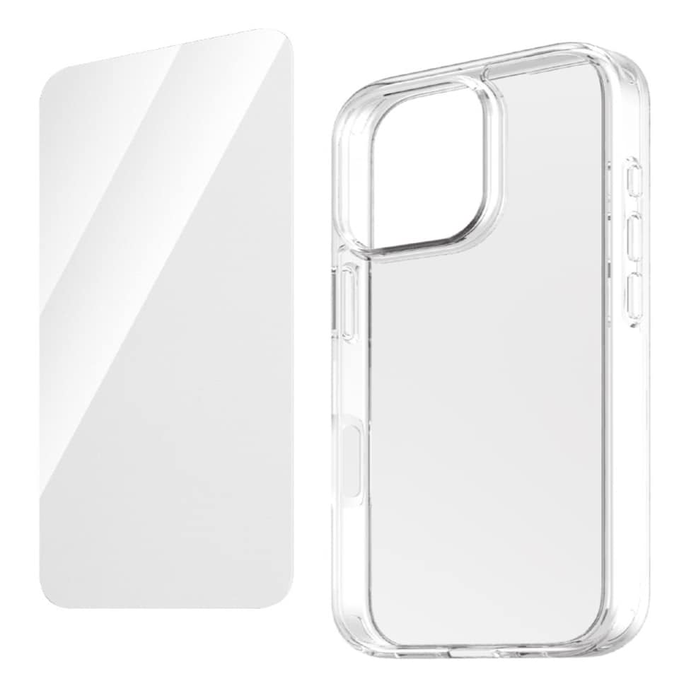 MiTEC MiPROTECT iPhone 16 Pro Protective Case & Screen Glass Bundle - Clear