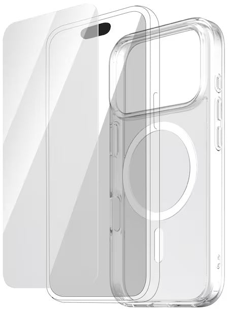 MiTEC MiPROTECT iPhone 17 Pro MagSafe Protective Case & Glass Bundle - Clear