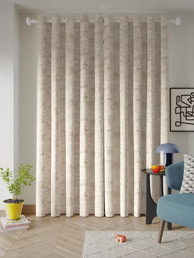 John Lewis Cala Weave Pair Lined Eyelet Curtains W167 x Drop 228cm - Gold - Kazoop