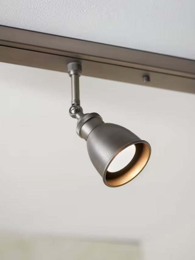 John Lewis Baldwin Adjustable 80cm Metallic 4 Spotlight Ceiling Bar - Pewter
