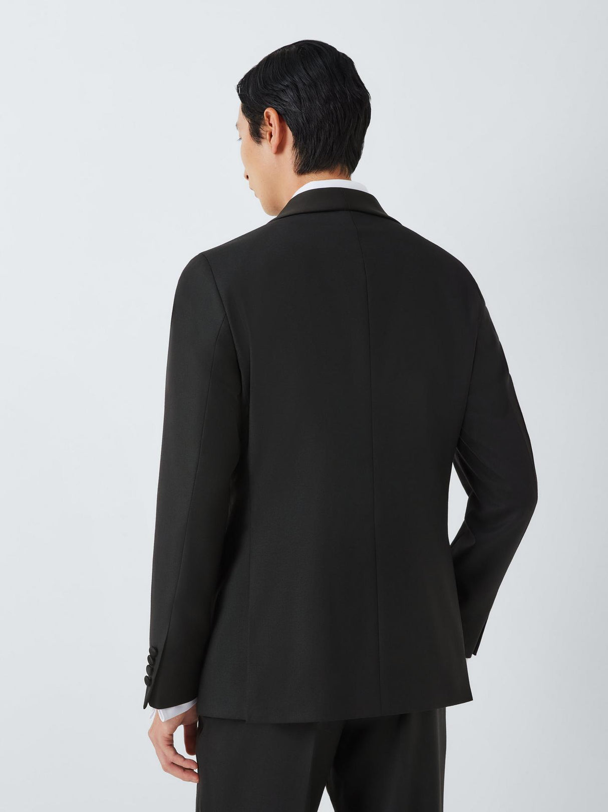John Lewis Basket Weave Regular Fit Shawl Collar Dinner Jacket - 42S - Black