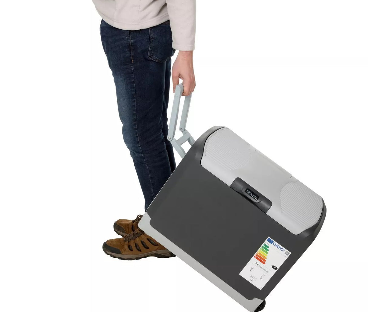 Halfords 40 Litre Mains & 12V/24V Portable Camping Electric Coolbox - Grey