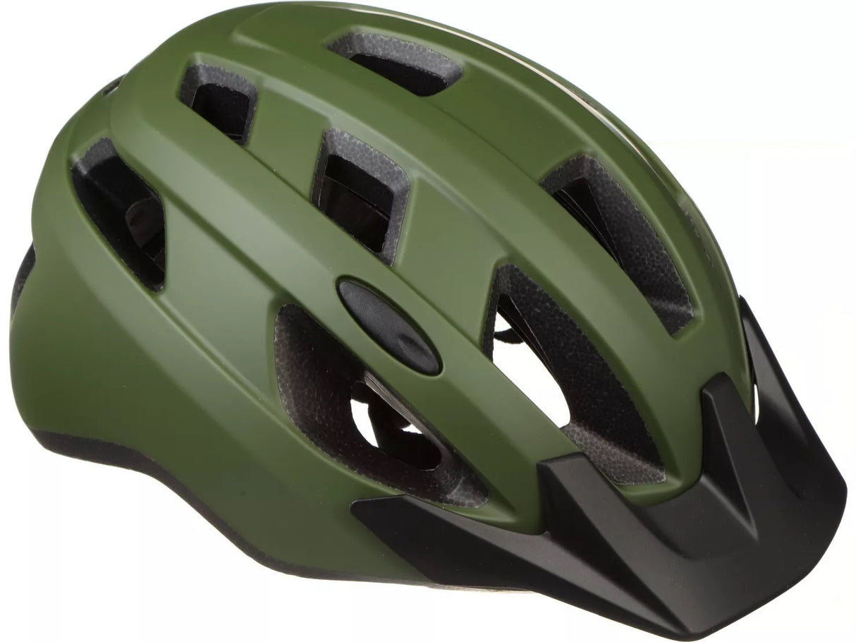 Halfords Trail Cycle Lightweight Helmet - Earth Green - Large (58 - 61cm)