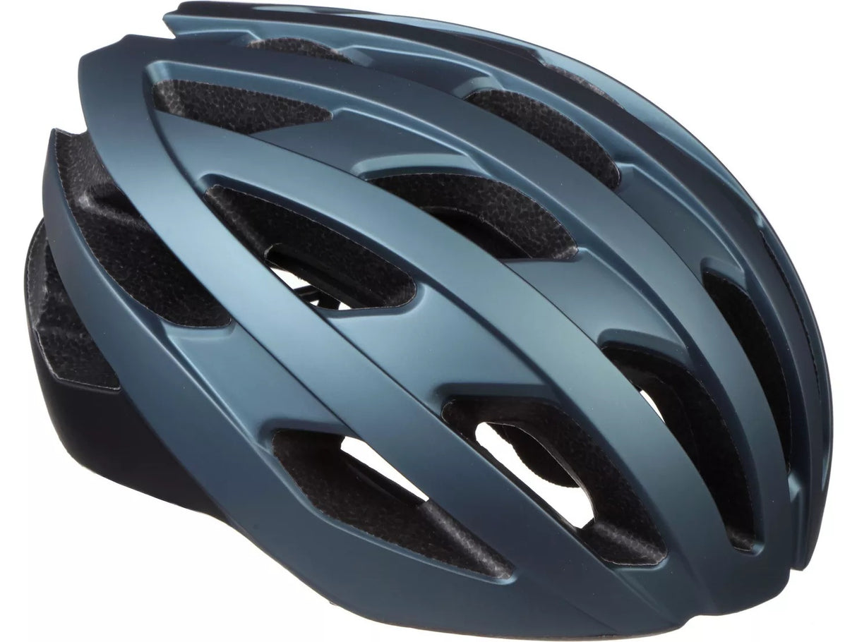Halfords Lightweight Road Cycling Helmet - Blue/Black - Medium 54-58cm