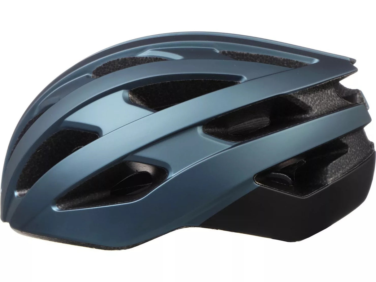 Halfords Lightweight Road Cycling Helmet - Blue/Black - Medium 54-58cm