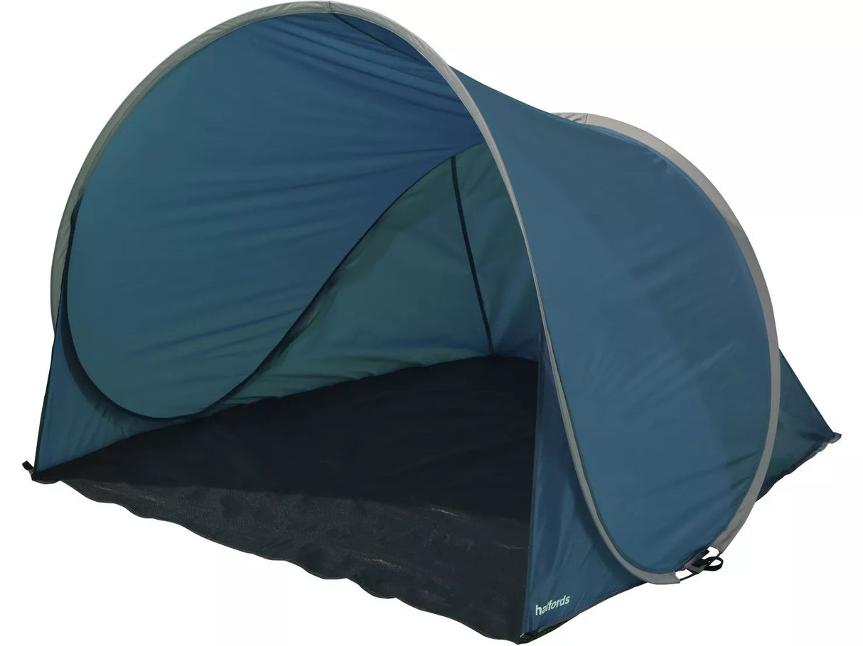 Halfords Pop-Up 30+ UV Camping Portable Easy Pitch Beach Shelter - Blue