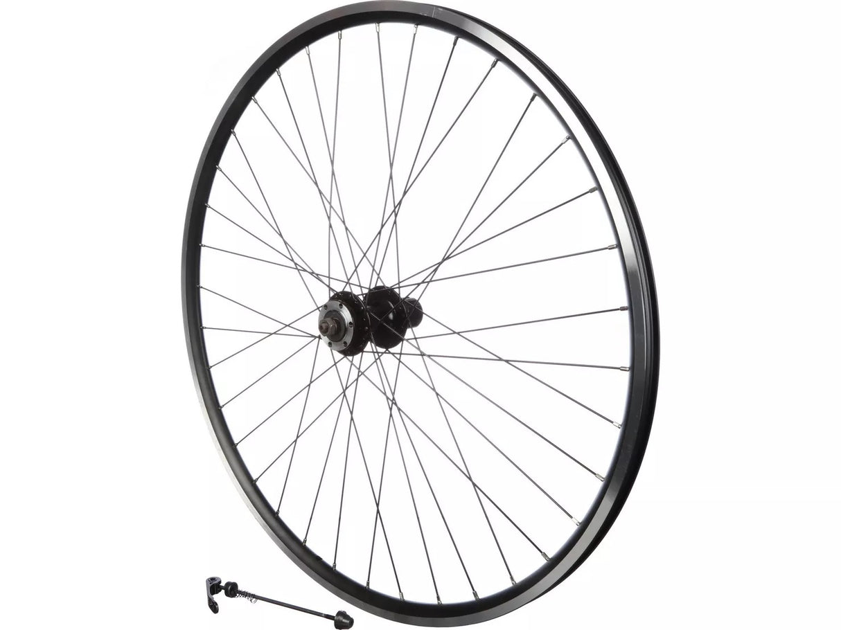 Halfords Bike Parts 700c Disc Brake QR Cassette Hybrid Black Rim Rear Wheel