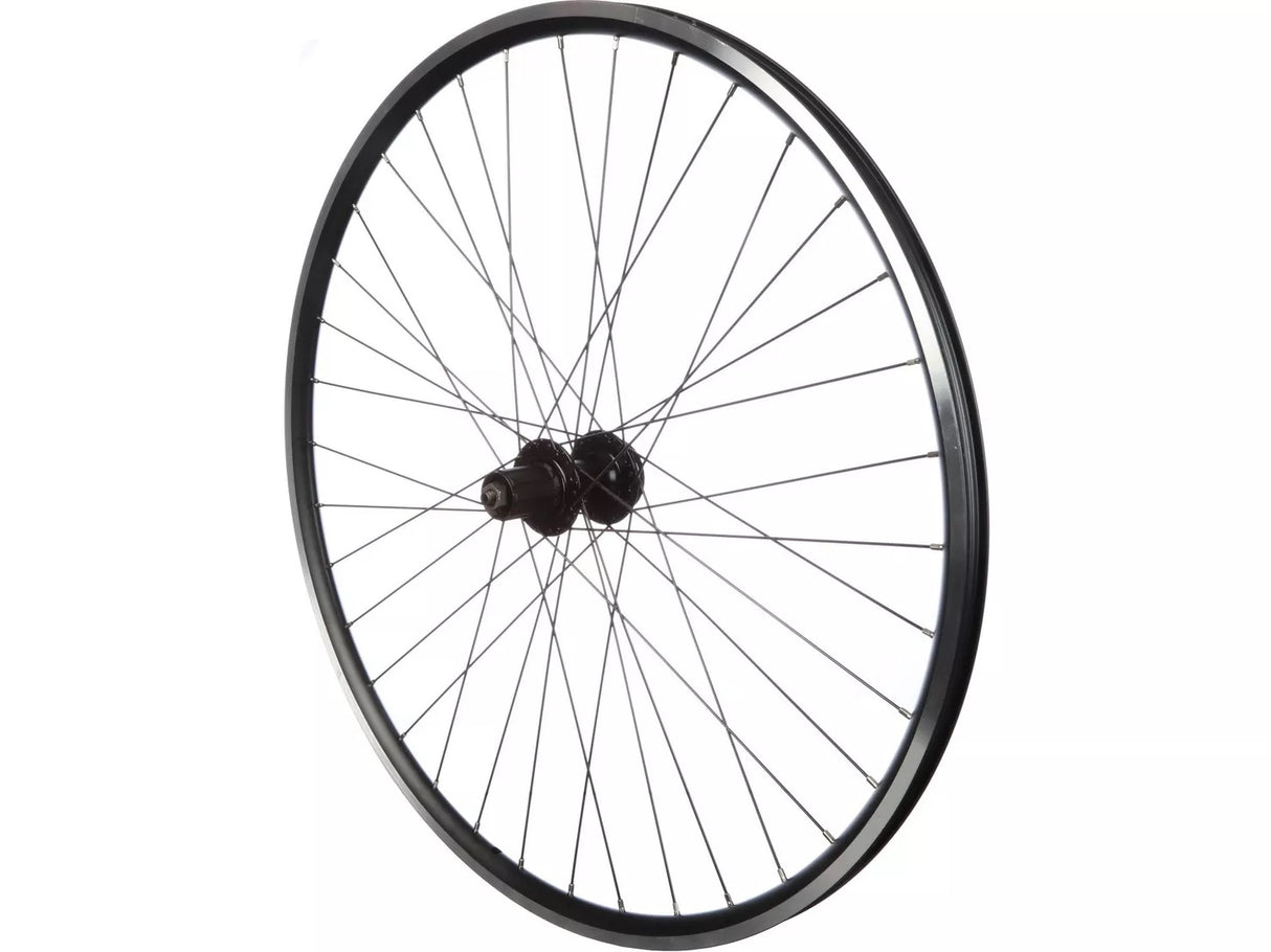 Halfords Bike Parts 700c Disc Brake QR Cassette Hybrid Black Rim Rear Wheel