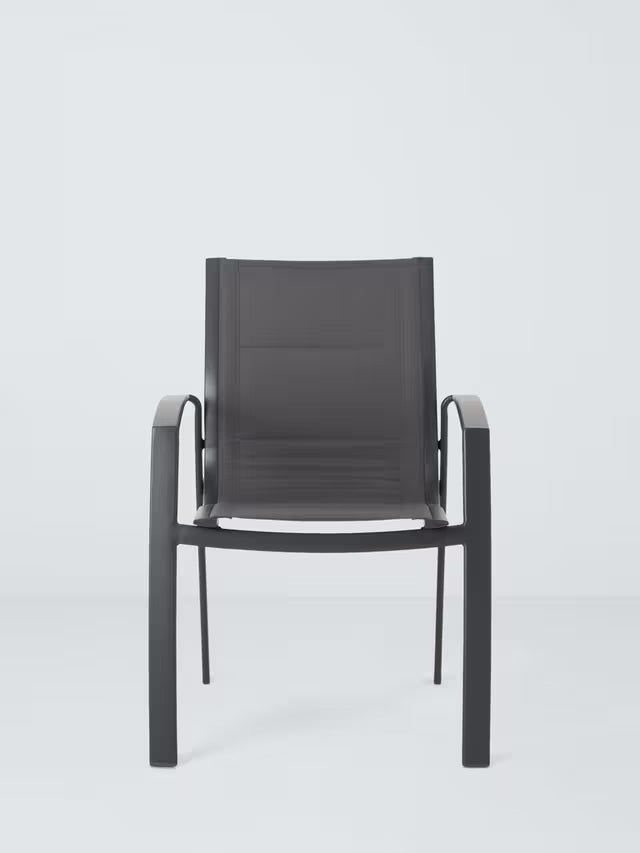 John Lewis Tampa Outdoor Garden Conservatory Dining Chair Set of 2 - Grey