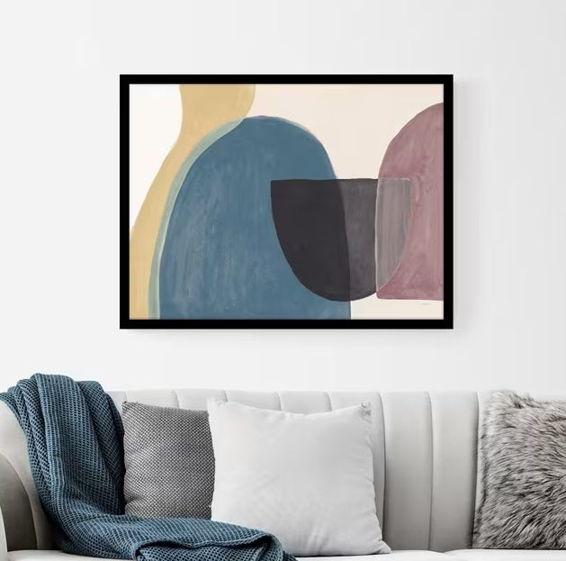 Mary Urban 'Sandy Balance 2' Embellished Framed Print 63.5 x 83.5cm - Multi