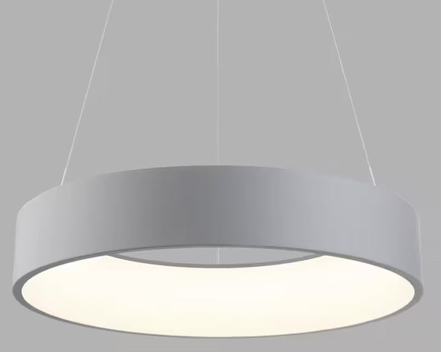 John Lewis Matteo 4000K Large Round Hoop LED Pendant Ceiling Light - Grey