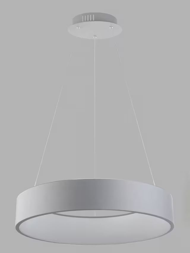 John Lewis Matteo 4000K Large Round Hoop LED Pendant Ceiling Light - Grey