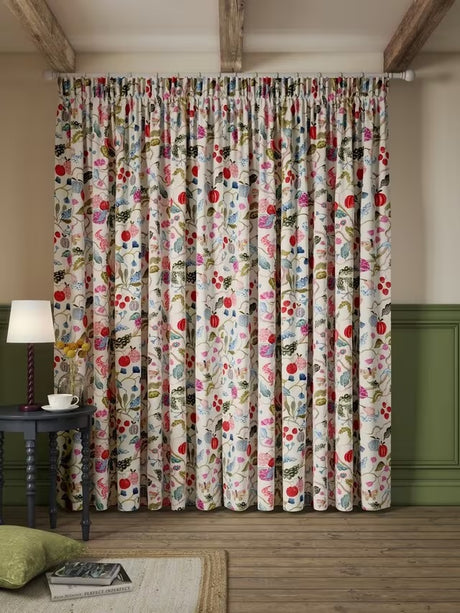 John Lewis Fruit Tree Pencil Pleat Blackout Curtains W167 x D182cm - Multi