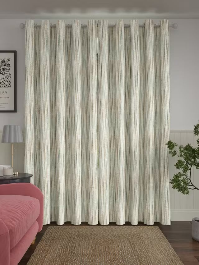 John Lewis Mica Weave Pair Lined Eyelet Curtains W228 x Drop 228cm - Gold