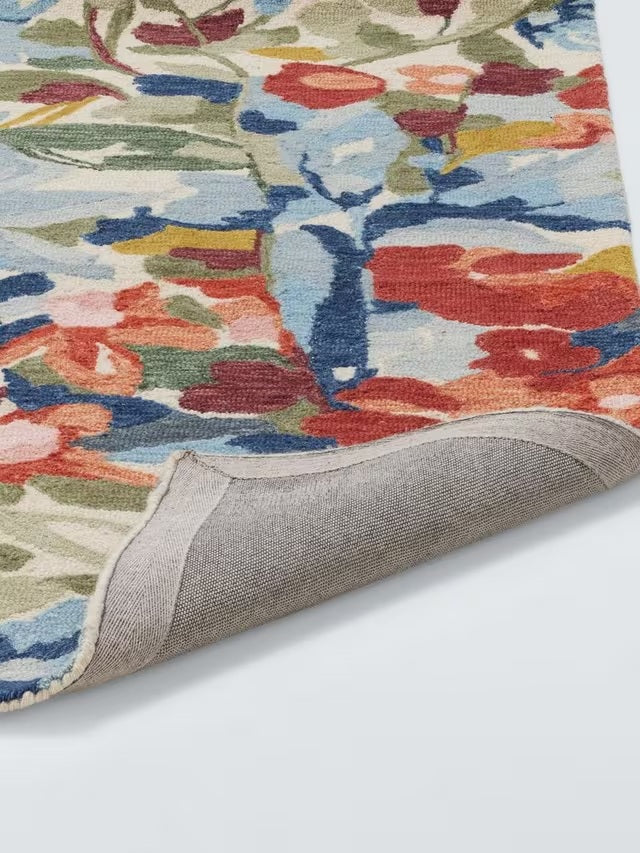 John Lewis Amberley Floral Hand Tufted Wool Blend Rug L180 x W120cm - Multi