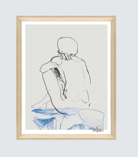 Brookpace Lascelles Anna Bulow 'Zen' Framed Print & Mount 75 x 55cm - Grey