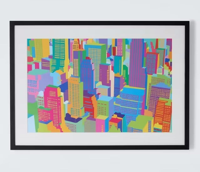 John Lewis Yoni Alter 'NYC Cityscape Day' Framed Print 45 x 62cm - Multi