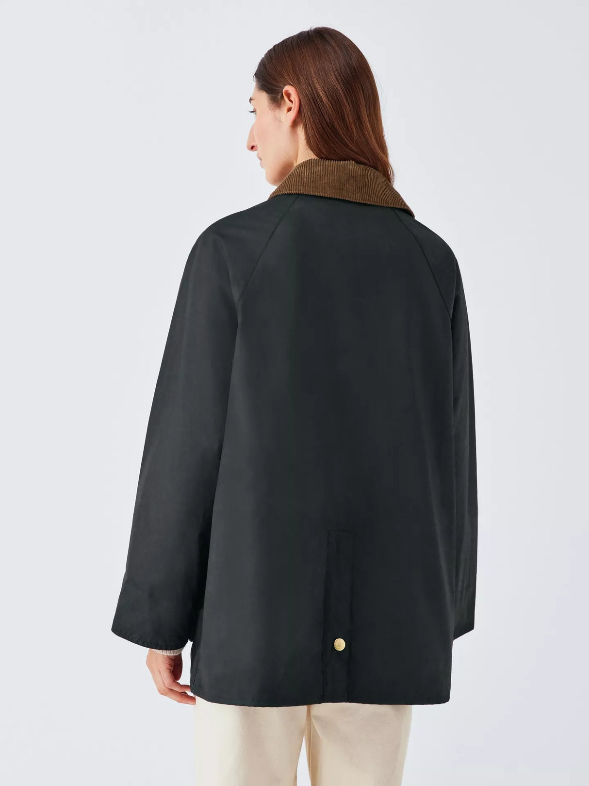 Barbour Women's Earlston Straight Cut Waxed Cotton Jacket - Black/Multi UK 8