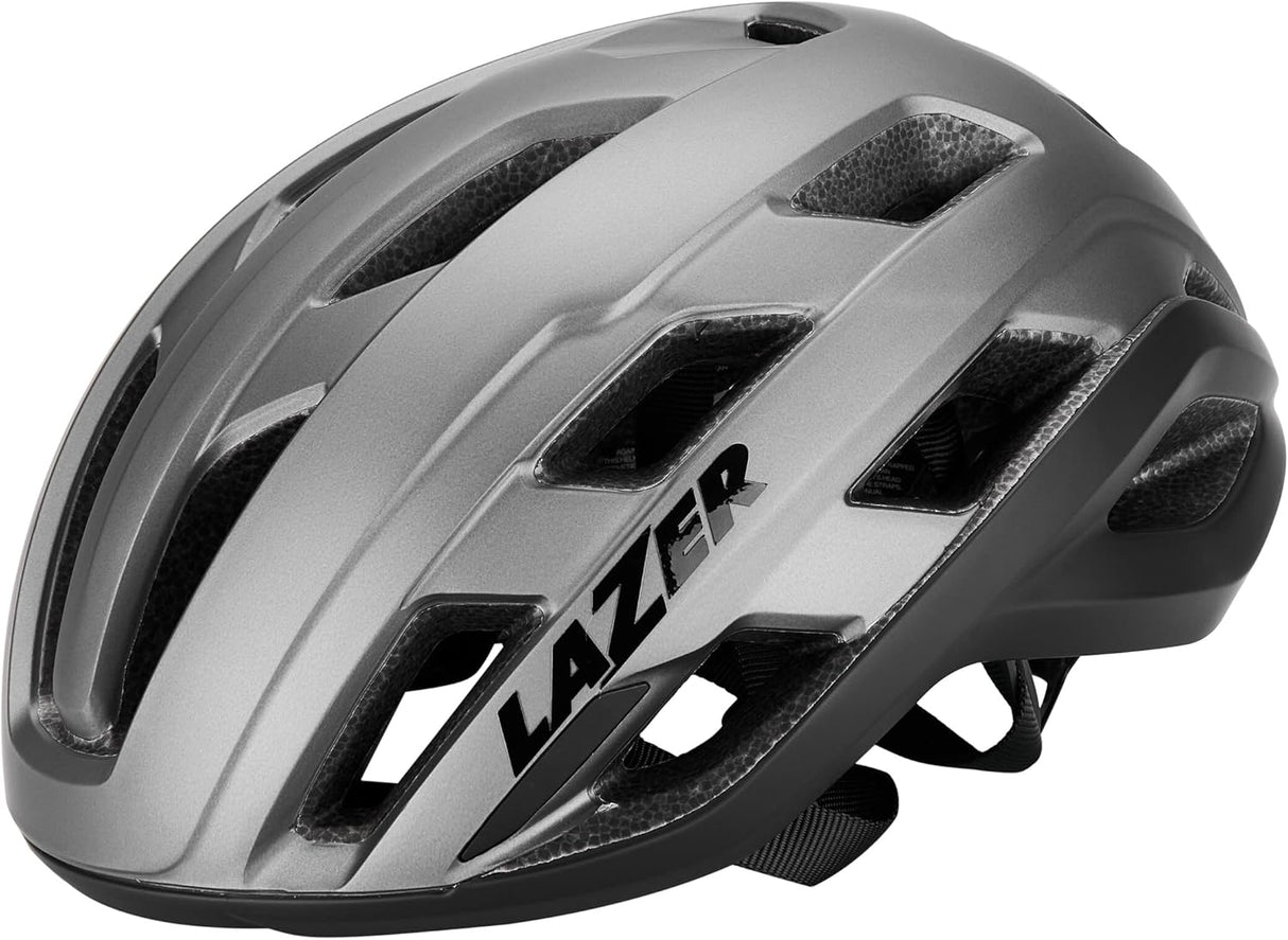 Lazer Strada KinetiCore Road Cycling Helmet - Matte Titanium - L (58 - 61cm)