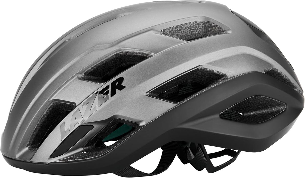 Lazer Strada KinetiCore Road Cycling Helmet - Matte Titanium - L (58 - 61cm)