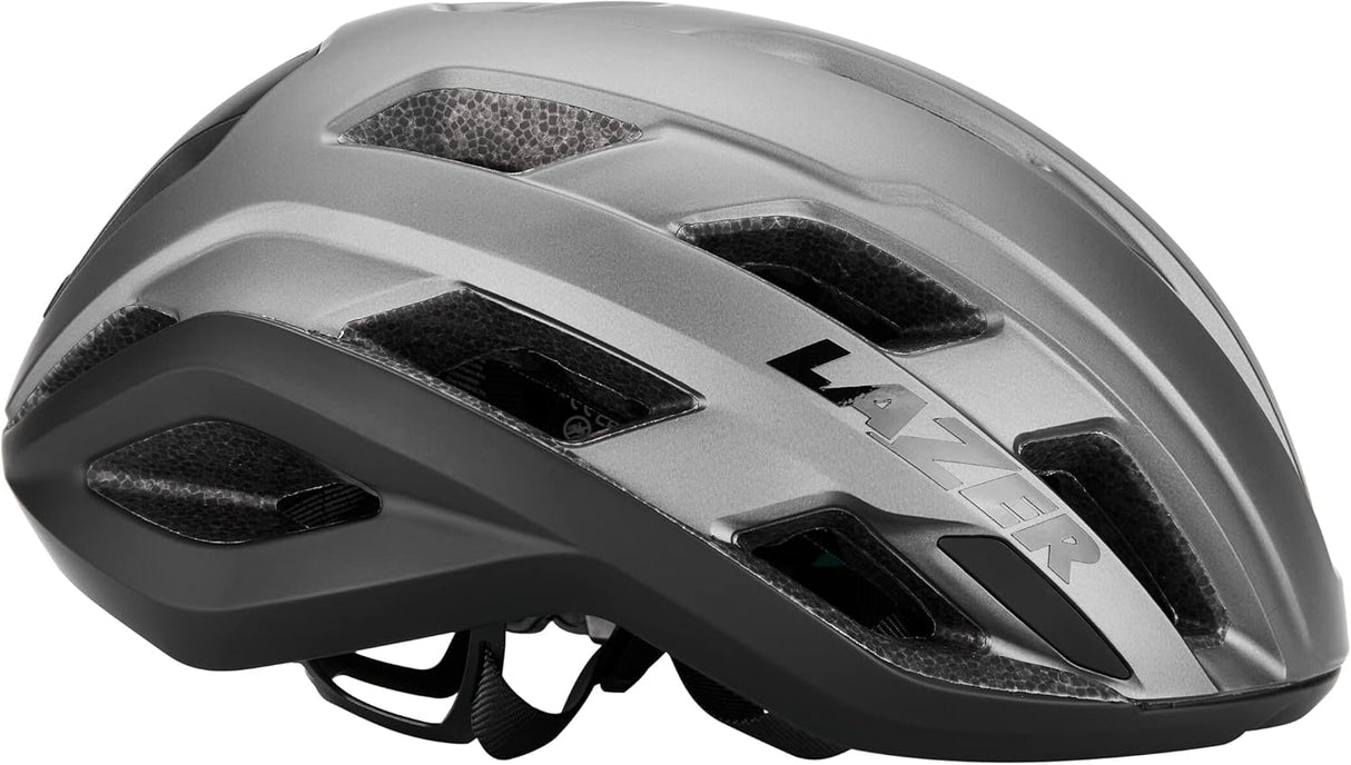 Lazer Strada KinetiCore Road Cycling Helmet - Matte Titanium - L (58 - 61cm)