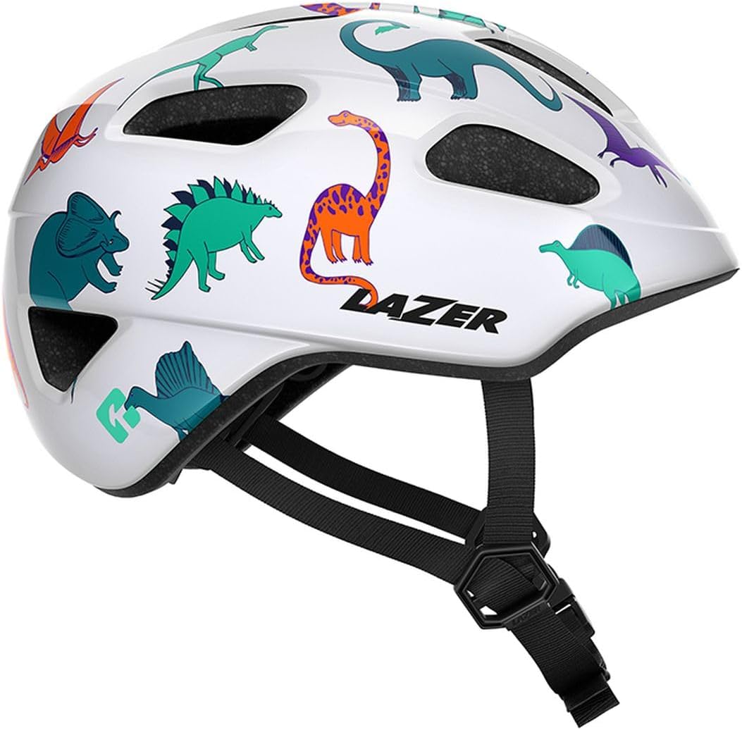 Lazer PNut KinetiCore Dinosaurs Kids Cycling Helmet 46-52cm - White/Multi