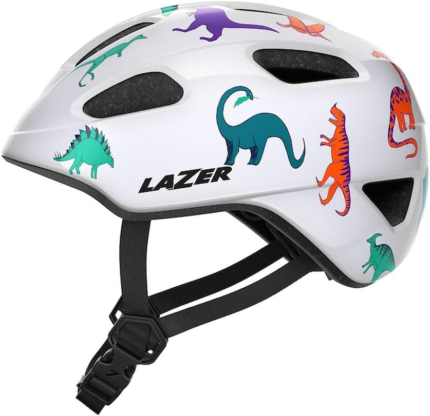 Lazer PNut KinetiCore Dinosaurs Kids Cycling Helmet 46-52cm - White/Multi