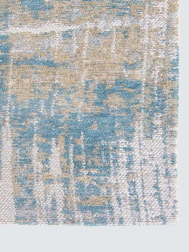 Louis De Poortere Abstract Streaks Rug L280 x W200cm - Long Island Blue