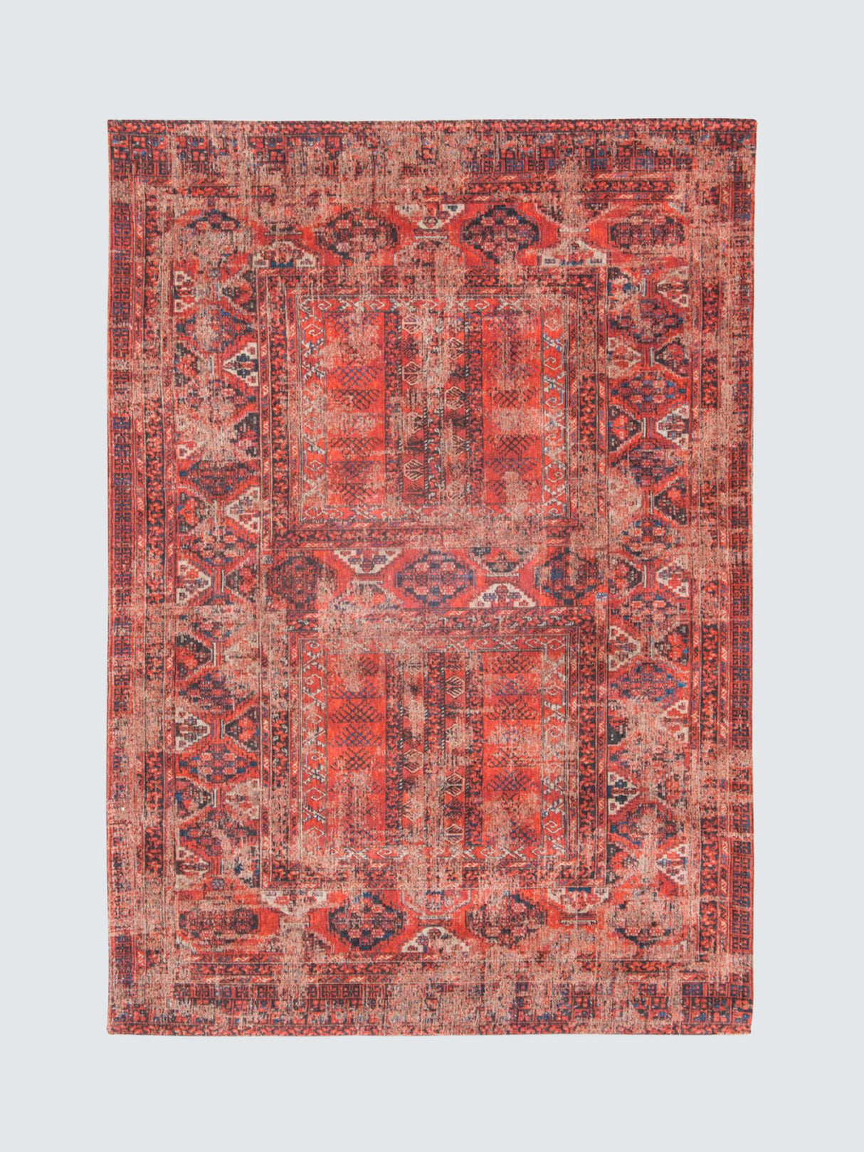 Louis De Poortere Hadschlu Rectangular Polyester Rug - Red L180 x W120 cm