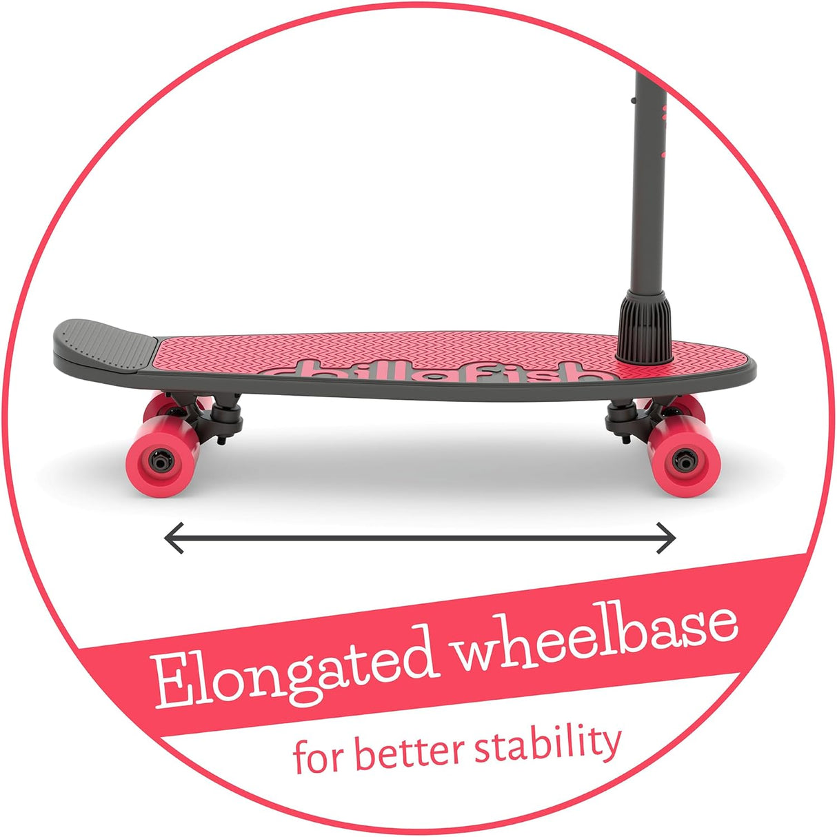 Chillafish Skateskootie 4 Wheel 2-in-1 Scooter & Skateboard - Coral Pink